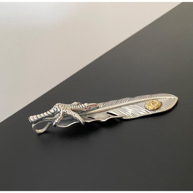 シルバー925純銀製 特大フェザー 銀爪フェザーネックレストップ ペンダント  メンズのアクセサリー(その他)の商品写真