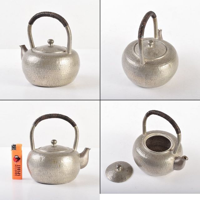 煎茶道具 純錫 鎚目 湯沸 急須 在銘 M R4921 www.krzysztofbialy.com