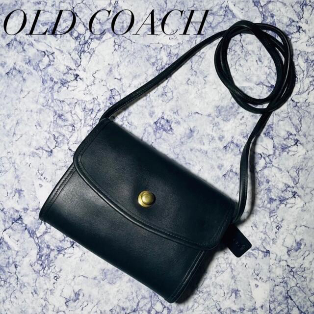 極美品 オールドコーチ COACH レザー ブラック 黒 ショルダー 9892