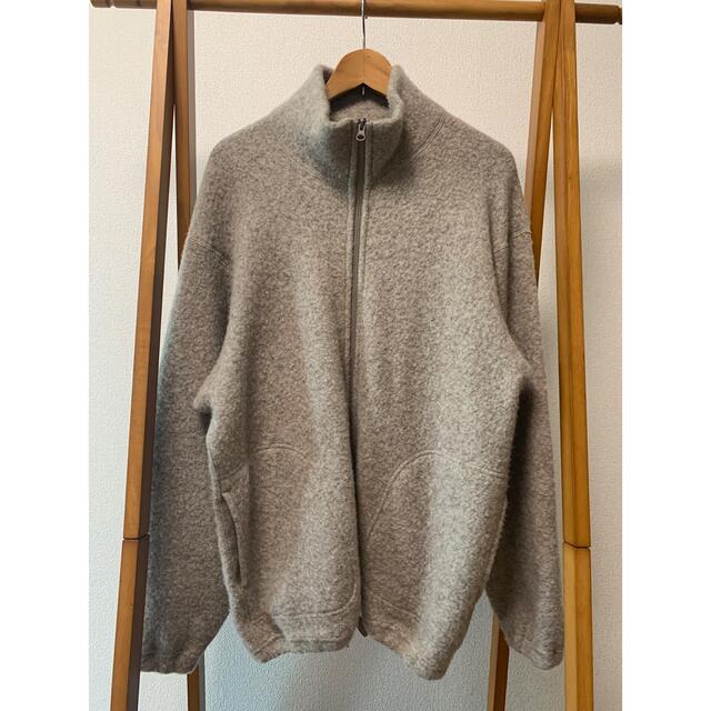 wool pile sheep zip up cardigan