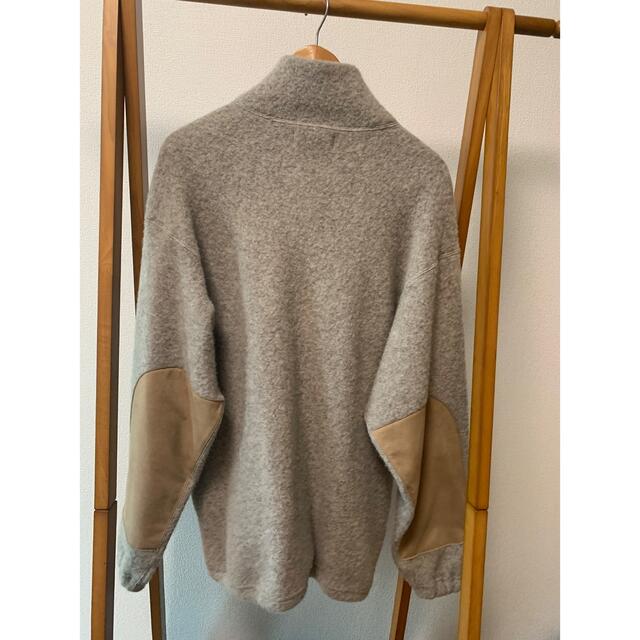 wool pile sheep zip up cardigan