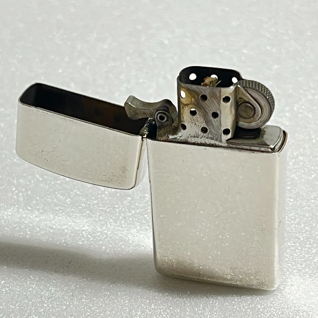 レア！スターリングシルバー Slim Zippo イタリック 筆記体 1991年