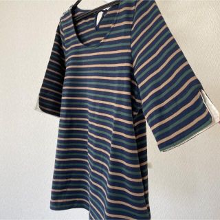 ショコラフィネローブ(chocol raffine robe)のchocol raffine robe ボーダー 秋色 トップス(カットソー(半袖/袖なし))