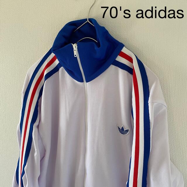 70'sadidasアディダストラックジャケットジャージmMトリコロールメンズ