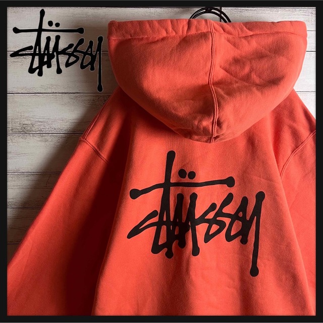 【即完売モデル】 STUSSY ステューシー パーカー デカロゴ 希少カラー