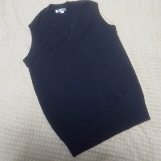 (123)紺色ベスト　基準服　制服　150(ニット)