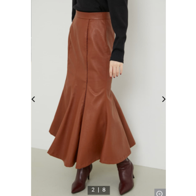 rienda(リエンダ)のリエンダ　レザーマーメイドスカート レディースのスカート(ロングスカート)の商品写真
