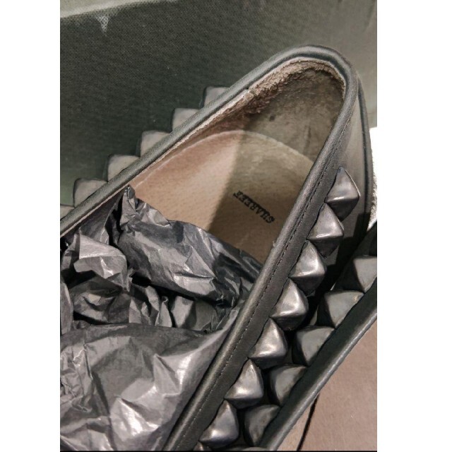 SHAREEF(シャリーフ)の未使用箱付き レザースリッポン ハラコ エナメルレザーブーツ メンズの靴/シューズ(スリッポン/モカシン)の商品写真