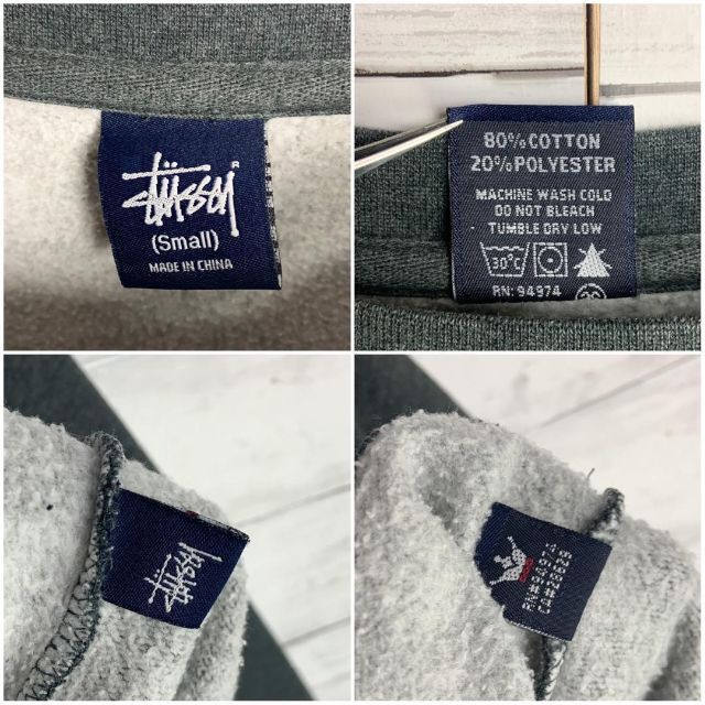 紺タグ USA製 90s STUSSY スウェット ビッグロゴ