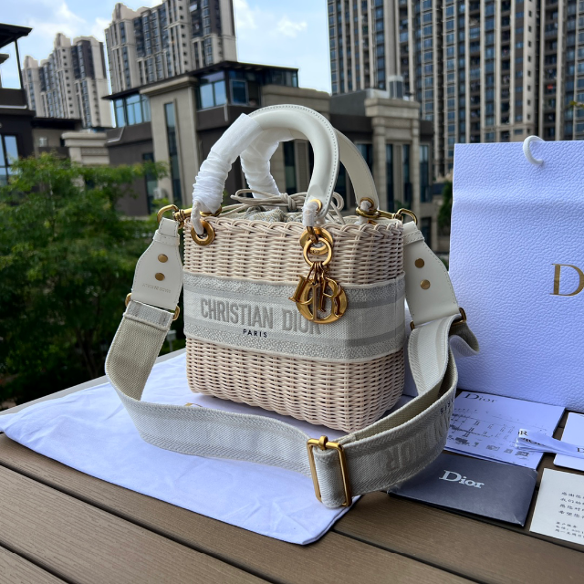 新発売】 バッグ ミディアム DIOR LADY - Dior オブリーク かごバッグ