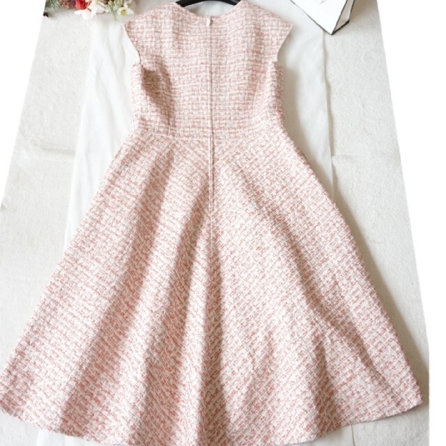 極美品♡ルネ♡フロントフリル ワンピース ネット販壳 ワンピース 極美品♡ルネ♡フロントフリル ひざ丈ワンピース