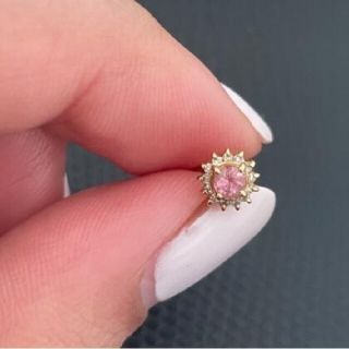 ヨンドシー(4℃)の4℃  18K ピンクサファイアダイアモンドピアス(ピアス)