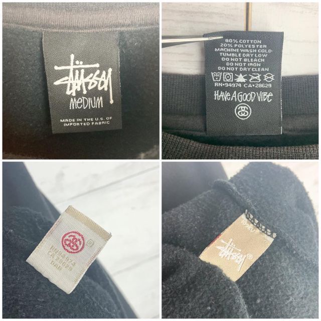 STUSSY(ステューシー)の【定番デザイン】ステューシー クラウン ビッグロゴプリント入り裏起毛スウェット メンズのトップス(スウェット)の商品写真