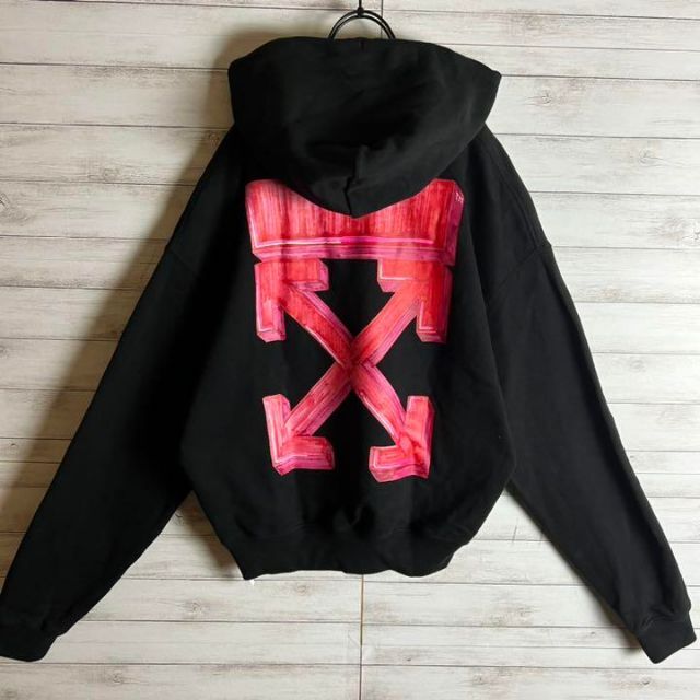 OFF-WHITE - 【即完売モデル】オフホワイト バックプリント パーカー