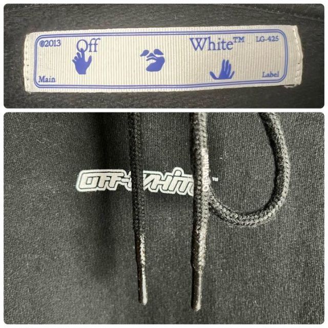 OFF-WHITE - 【即完売モデル】オフホワイト バックプリント パーカー