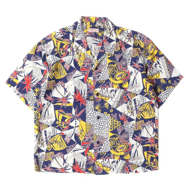 SUN SURF サンサーフ シャツ ピクトグラフ 柄 レーヨン アロハシャツ