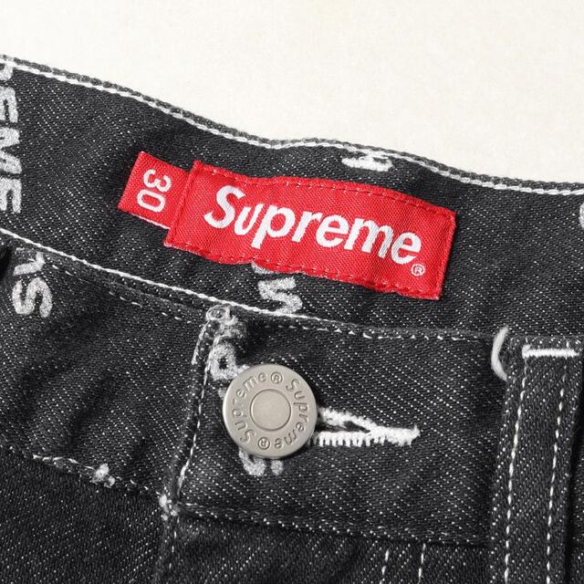 Supreme(シュプリーム)のSupreme シュプリーム パンツ ラメプリント ロゴ柄 ペインター デニム ショーツ ショートパンツ Denim Logo Painter Short 17SS ブラック 30 【メンズ】【中古】【美品】【R004】 メンズのパンツ(ショートパンツ)の商品写真