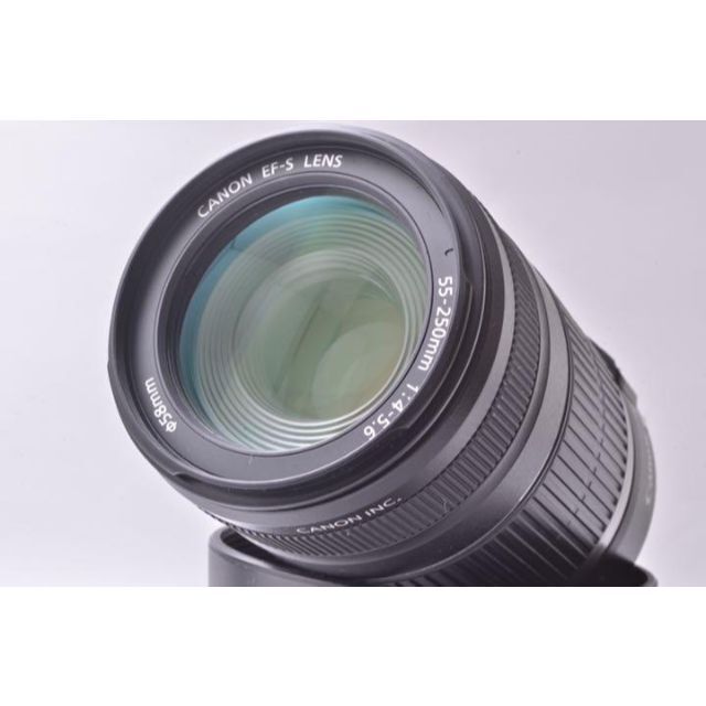 Canon(キヤノン)のCanon【感動の望遠】キヤノン　EF-S55-250mmIS　一眼レフ　レンズ スマホ/家電/カメラのカメラ(レンズ(ズーム))の商品写真