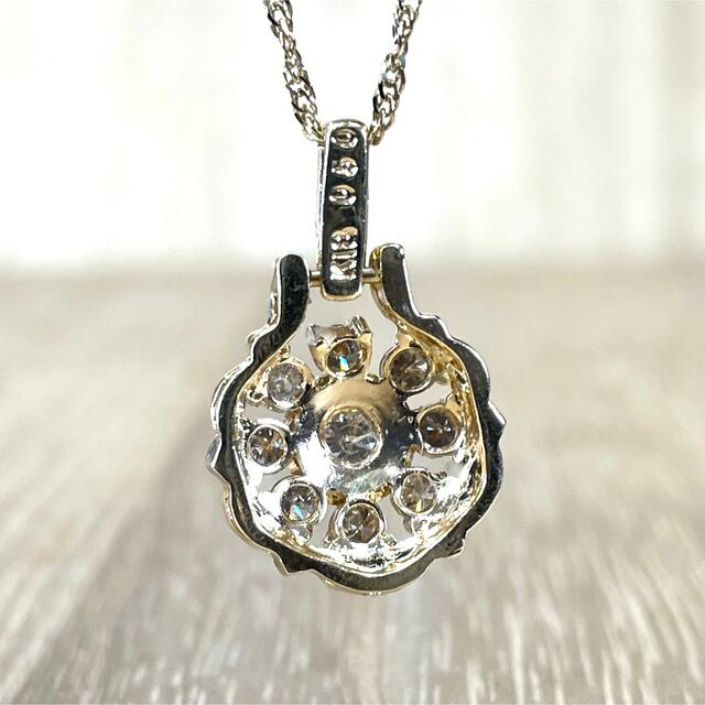 可愛い! K18 ダイヤ 0.50ct ネックレス 3.85g M893-hybridautomotive.com