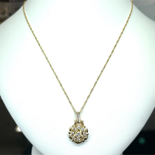 可愛い! K18 ダイヤ 0.50ct ネックレス 3.85g M893-hybridautomotive.com