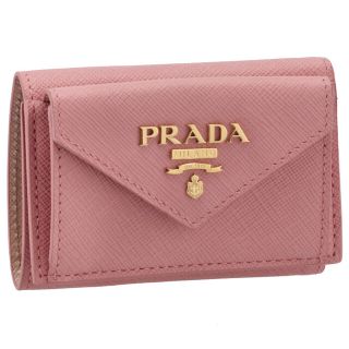 プラダ(PRADA)のPRADA 財布 三つ折り サフィアーノ バイカラー ミニ財布(財布)