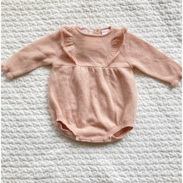 ZARA KIDS(ザラキッズ)のZARAmini カシミヤニットロンパース キッズ/ベビー/マタニティのベビー服(~85cm)(ロンパース)の商品写真