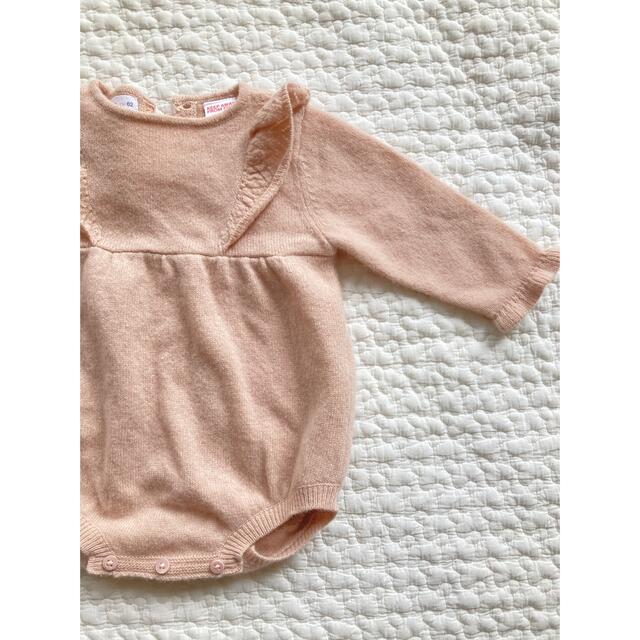 ZARA KIDS(ザラキッズ)のZARAmini カシミヤニットロンパース キッズ/ベビー/マタニティのベビー服(~85cm)(ロンパース)の商品写真