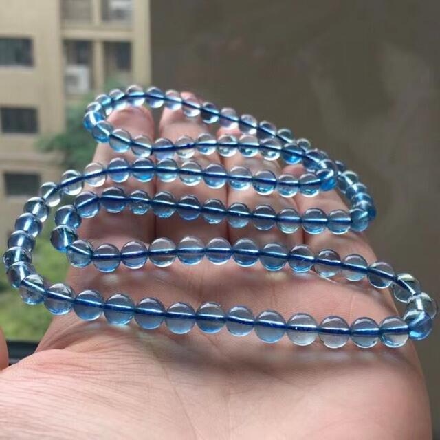 ⭐︎【天然】アクアマリン ブレスレット 6.3mm-
