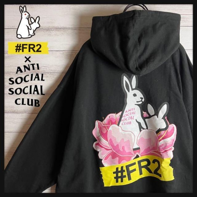 【限定コラボ】FR2 ASSC 色情兎 USA製 ビッグサイズ パーカー