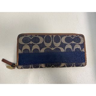 コーチ(COACH)のコーチ長財布ジーンズ柄(中古)(財布)