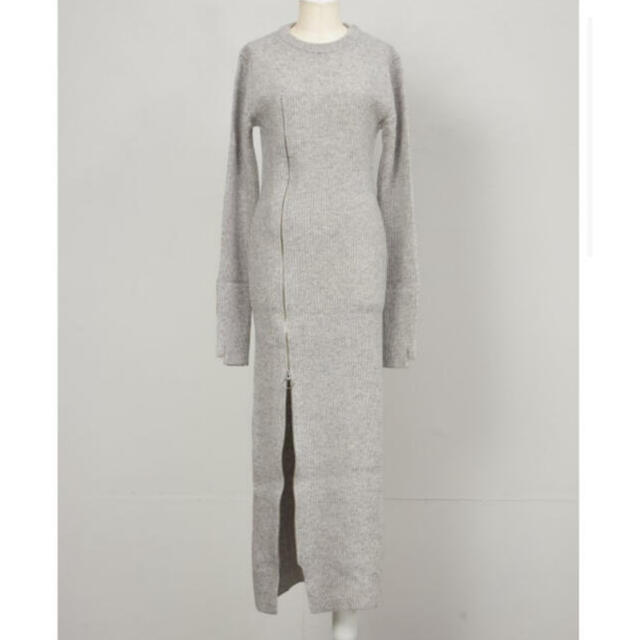 Front Zip Knit Dress   ROSARYMOON