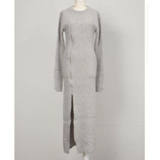 ロザリームーン(Rosary moon)のFront Zip Knit Dress   ROSARYMOON(ロングワンピース/マキシワンピース)