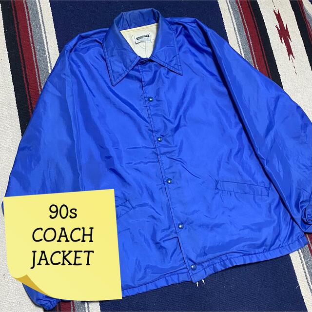 90s 古着 ヴィンテージ コーチジャケット ナイロン スウェパカ ゆるだぼ メンズのジャケット/アウター(ナイロンジャケット)の商品写真