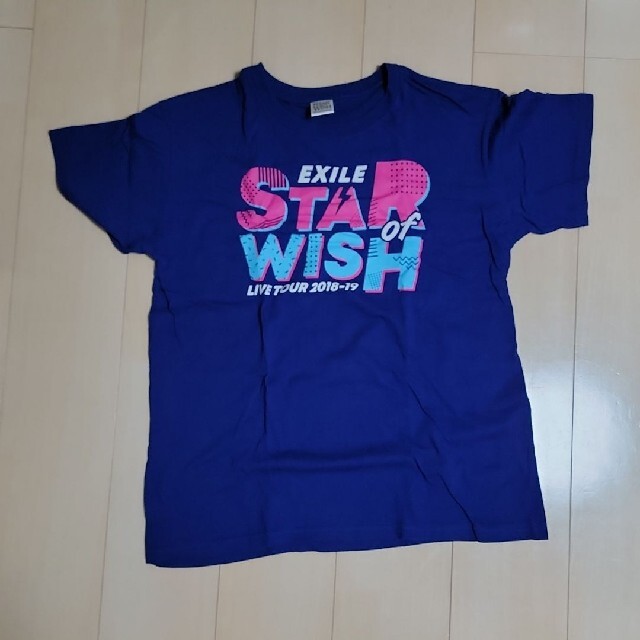 EXILE(エグザイル)のEXILE　ツアーTシャツ　Mサイズ　ブルー　美品 エンタメ/ホビーのタレントグッズ(ミュージシャン)の商品写真