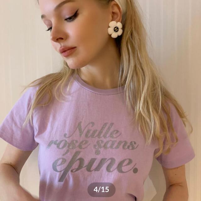 épine(エピヌ)のépine glitter tee lavender レディースのトップス(Tシャツ(半袖/袖なし))の商品写真