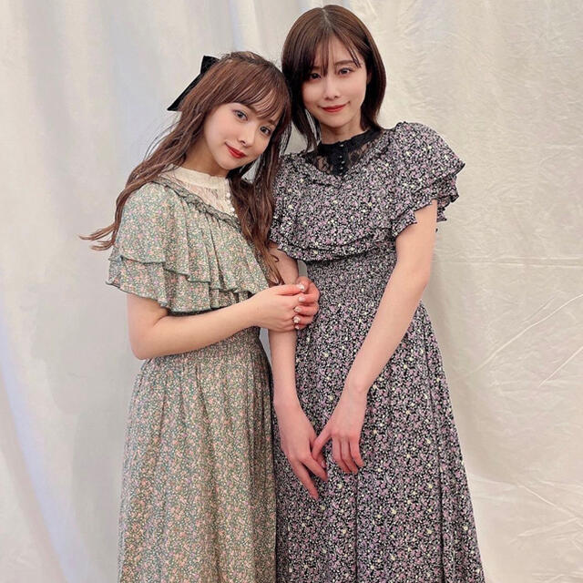 Honey Cinnamon(ハニーシナモン)のchouette latte シュエットラテ  lace print dress レディースのワンピース(ロングワンピース/マキシワンピース)の商品写真