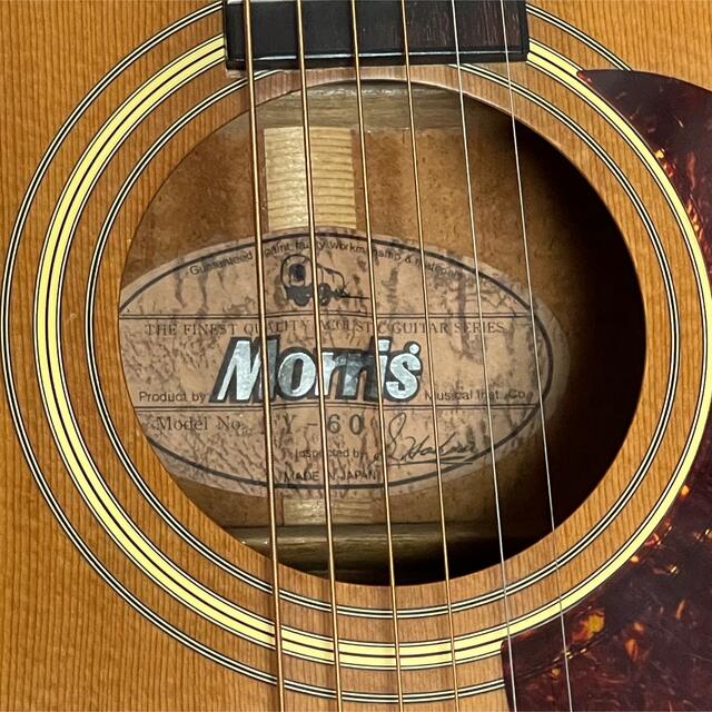 1994年のみ製造 スロテッドヘッド Morris MY-60 パーラーギター 楽器のギター(アコースティックギター)の商品写真