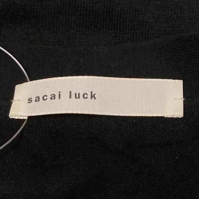 sacai luck(サカイラック)のサカイラック カーディガン サイズ2 M - 黒 レディースのトップス(カーディガン)の商品写真