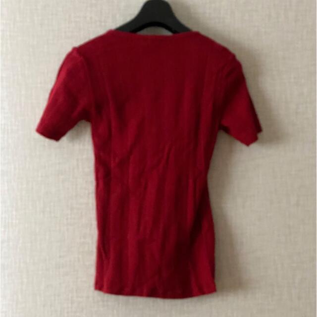 COMME CA ISM(コムサイズム)のCOMME CA ISM リブTシャツ　赤　メンズ メンズのトップス(Tシャツ/カットソー(半袖/袖なし))の商品写真