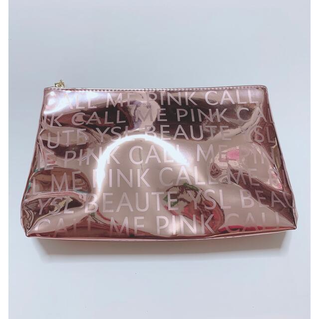 Saint Laurent(サンローラン)の【YSL】⭐️新品 イヴ サン ローラン ポーチ　メタリックピンク レディースのファッション小物(ポーチ)の商品写真