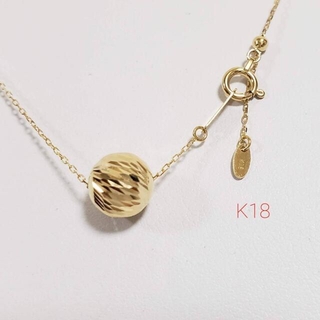 【カットが綺麗】新品未使用♡K18台☆デザインカットネックレス(45センチ調整)