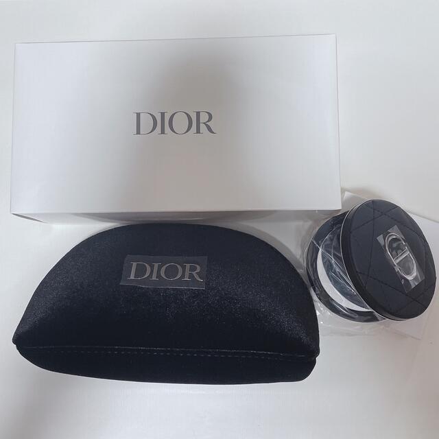 DIORディオールノベルティベロアポーチ＆コンパクトミラーセット♡完売 ...