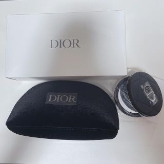 クリスチャンディオール(Christian Dior)のDIORディオールノベルティベロアポーチ＆コンパクトミラーセット♡完売品♡レア(ノベルティグッズ)