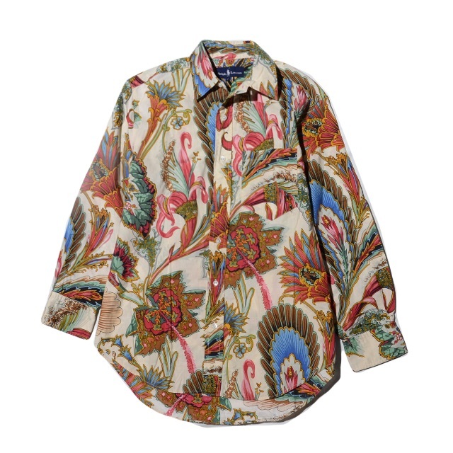 90年代 ヴィンテージ ラルフローレン ジャングル花柄 ビッグシャツ 7