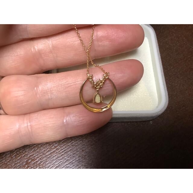 STAR JEWELRY(スタージュエリー)の値下げ！素敵♪スタージュエリー、18金，オパール，ペリドット、ダイヤネックレス レディースのアクセサリー(ネックレス)の商品写真