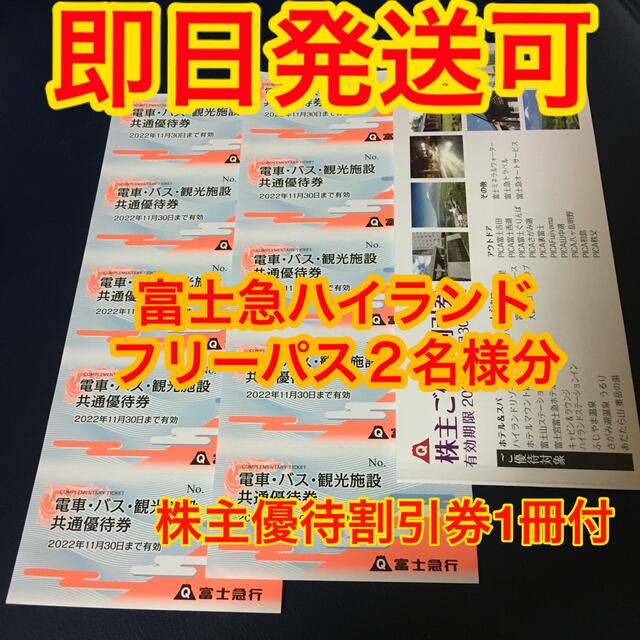 富士急ハイランド フリーパス 株主優待 2名分チケット - 遊園地/テーマ