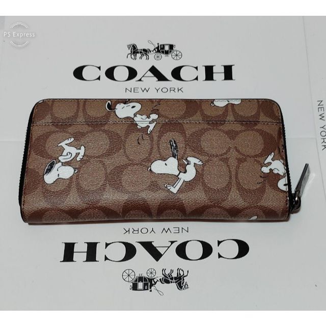 シグネチャースヌーピー■未使用⏹️COACH コーチ 4327 長財布 スヌーピー コラボ