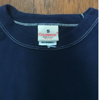 グッドウェアー(GOOD WEAR)のGOOD WEAR 七分袖　ロンT　S　ネイビー　バンブー(Tシャツ/カットソー(七分/長袖))