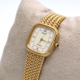 SEIKO - 極美品 エクセリーヌ SEIKO セイコー 時計 1Pダイヤ ゴールド