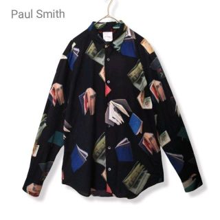 ポールスミス(Paul Smith)のPaul Smith ポールスミス 本 総柄シャツ ネイビーブラック ブラウス(シャツ)